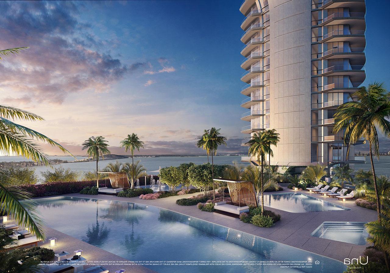 Una Residences Brickell Pool Rendering